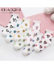 CHAOZHU biały na co dzień dziewczyny moda cute cartoon mouse świnia pani żakardowe kawaii śmieszne skarpetki kobiety skarpetki k