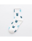 CHAOZHU biały na co dzień dziewczyny moda cute cartoon mouse świnia pani żakardowe kawaii śmieszne skarpetki kobiety skarpetki k
