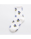 CHAOZHU biały na co dzień dziewczyny moda cute cartoon mouse świnia pani żakardowe kawaii śmieszne skarpetki kobiety skarpetki k