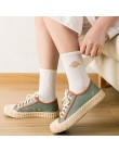 Długie skarpetki koreańskie kobiety w stylu jesień śliczne w japońskim stylu harajuku kobieta skarpetki kawaii dla dziewcząt ska
