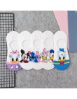 Bawełniane niewidoczne dla kobiet skarpetki śliczne Fashion Cartoon Mouse kaczka Kawaii skarpetki 3D Anime drukuj antypoślizgowe