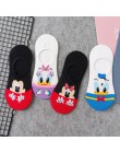 Bawełniane niewidoczne dla kobiet skarpetki śliczne Fashion Cartoon Mouse kaczka Kawaii skarpetki 3D Anime drukuj antypoślizgowe