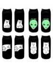 RUBU kobiety + skarpety harajuku Trend śliczne 3D drukuj SocksAliens zwierząt jednorożec 3D bawełniane z nadrukiem skarpety skar