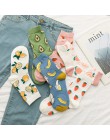 Nowe letnie owoce w stylu kreskówki bawełna arbuz cytryna truskawka banan awokado kobiety koreańska wersja skarpet fashion stree