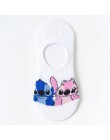Bawełniane niewidoczne dla kobiet skarpetki śliczne Fashion Cartoon Mouse kaczka Kawaii skarpetki 3D Anime drukuj antypoślizgowe