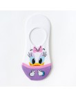 Bawełniane niewidoczne dla kobiet skarpetki śliczne Fashion Cartoon Mouse kaczka Kawaii skarpetki 3D Anime drukuj antypoślizgowe