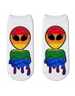 RUBU kobiety + skarpety harajuku Trend śliczne 3D drukuj SocksAliens zwierząt jednorożec 3D bawełniane z nadrukiem skarpety skar