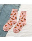 Nowe letnie owoce w stylu kreskówki bawełna arbuz cytryna truskawka banan awokado kobiety koreańska wersja skarpet fashion stree