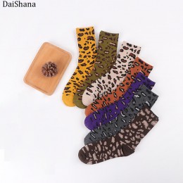 DaiShana nowy harajuku kobiety skarpetki Leopard ziarna eleganckie skarpetki długa luźna skarpeta jesień zima Korea ich rozrywka