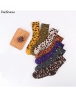 DaiShana nowy harajuku kobiety skarpetki Leopard ziarna eleganckie skarpetki długa luźna skarpeta jesień zima Korea ich rozrywka