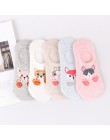 5 pairs śliczne zwierząt bawełniane skarpetki Amozae kobieta Kawaii kot z psem lato krótka skarpeta kapcie kobiety dorywczo mięk