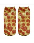 Damskie krótkie dorywczo 3D drukowane śmieszne wiosenne markowe skarpetki szczęśliwa gorąca modna letnia jesień Unisex Pizza kob