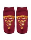 Damskie krótkie dorywczo 3D drukowane śmieszne wiosenne markowe skarpetki szczęśliwa gorąca modna letnia jesień Unisex Pizza kob