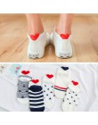 5Pairs New Arrival kobiety bawełniane skarpetki różowy słodki kociak skarpetki krótkie skarpetki Casual szczęśliwych zwierząt uc