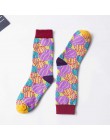 Moda Streetwear śmieszne skarpetki damskie kreskówki damskie długie skarpetki bawełniane na jesień i zimę kolorowe Meias 406