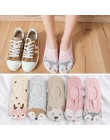 5Pairs New Arrival kobiety bawełniane skarpetki różowy słodki kociak skarpetki krótkie skarpetki Casual szczęśliwych zwierząt uc