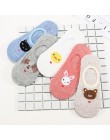 5 pairs śliczne zwierząt bawełniane skarpetki Amozae kobieta Kawaii kot z psem lato krótka skarpeta kapcie kobiety dorywczo mięk