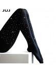 2020 nowy Sexy kobiety Plus rozmiar Rhinestone rajstopy 100D rozciągliwy Bling rajstopy jesień zima grube rajstopy wysokiej jako