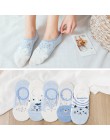 5Pairs New Arrival kobiety bawełniane skarpetki różowy słodki kociak skarpetki krótkie skarpetki Casual szczęśliwych zwierząt uc