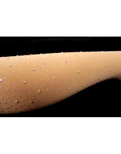 2020 nowy Sexy kobiety Plus rozmiar Rhinestone rajstopy 100D rozciągliwy Bling rajstopy jesień zima grube rajstopy wysokiej jako