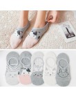 5Pairs New Arrival kobiety bawełniane skarpetki różowy słodki kociak skarpetki krótkie skarpetki Casual szczęśliwych zwierząt uc