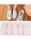5Pairs New Arrival kobiety bawełniane skarpetki różowy słodki kociak skarpetki krótkie skarpetki Casual szczęśliwych zwierząt uc