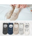 5Pairs New Arrival kobiety bawełniane skarpetki różowy słodki kociak skarpetki krótkie skarpetki Casual szczęśliwych zwierząt uc