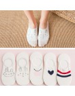 5Pairs New Arrival kobiety bawełniane skarpetki różowy słodki kociak skarpetki krótkie skarpetki Casual szczęśliwych zwierząt uc