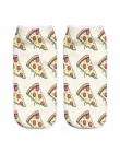 Damskie krótkie dorywczo 3D drukowane śmieszne wiosenne markowe skarpetki szczęśliwa gorąca modna letnia jesień Unisex Pizza kob