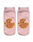 Damskie krótkie dorywczo 3D drukowane śmieszne wiosenne markowe skarpetki szczęśliwa gorąca modna letnia jesień Unisex Pizza kob