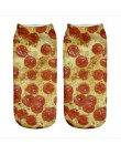 Damskie krótkie dorywczo 3D drukowane śmieszne wiosenne markowe skarpetki szczęśliwa gorąca modna letnia jesień Unisex Pizza kob