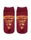 Damskie krótkie dorywczo 3D drukowane śmieszne wiosenne markowe skarpetki szczęśliwa gorąca modna letnia jesień Unisex Pizza kob