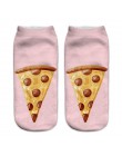 Damskie krótkie dorywczo 3D drukowane śmieszne wiosenne markowe skarpetki szczęśliwa gorąca modna letnia jesień Unisex Pizza kob