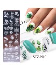 1 sztuk 12x4cm paznokci tłoczenia płyty liść kwiaty motyl kot Nail Art Stamp szablony szablony projekt polski Manicure TRSTZN01-