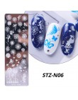 Liście róży paznokci płytka do stemplowania wiosenny kwiat liść biżuteria obraz geometryczny polski szablon szablon Nail Art Mol