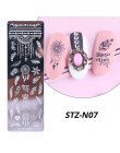 Liście róży paznokci płytka do stemplowania wiosenny kwiat liść biżuteria obraz geometryczny polski szablon szablon Nail Art Mol