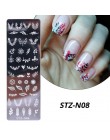 Liście róży paznokci płytka do stemplowania wiosenny kwiat liść biżuteria obraz geometryczny polski szablon szablon Nail Art Mol