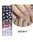 Liście róży paznokci płytka do stemplowania wiosenny kwiat liść biżuteria obraz geometryczny polski szablon szablon Nail Art Mol