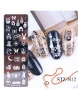 1 sztuk 12x4cm paznokci tłoczenia płyty liść kwiaty motyl kot Nail Art Stamp szablony szablony projekt polski Manicure TRSTZN01-