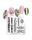 BORN PRETTY prostokąt paznokci tłoczenia płyty kwiat motyl mieszane wzór Nail Art obraz projekt narzędzia czysty świata L001