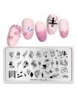 BORN PRETTY prostokąt paznokci tłoczenia płyty kwiat motyl mieszane wzór Nail Art obraz projekt narzędzia czysty świata L001