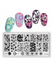 BORN PRETTY prostokąt paznokci tłoczenia płyty kwiat motyl mieszane wzór Nail Art obraz projekt narzędzia czysty świata L001