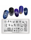 BORN PRETTY prostokąt paznokci tłoczenia płyty kwiat motyl mieszane wzór Nail Art obraz projekt narzędzia czysty świata L001
