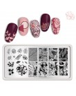 BORN PRETTY prostokąt paznokci tłoczenia płyty kwiat motyl mieszane wzór Nail Art obraz projekt narzędzia czysty świata L001