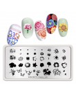 BORN PRETTY prostokąt paznokci tłoczenia płyty kwiat motyl mieszane wzór Nail Art obraz projekt narzędzia czysty świata L001