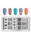 BORN PRETTY prostokąt paznokci tłoczenia płyty kwiat motyl mieszane wzór Nail Art obraz projekt narzędzia czysty świata L001