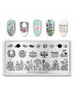 BORN PRETTY prostokąt paznokci tłoczenia płyty kwiat motyl mieszane wzór Nail Art obraz projekt narzędzia czysty świata L001