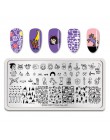 BORN PRETTY prostokąt paznokci tłoczenia płyty kwiat motyl mieszane wzór Nail Art obraz projekt narzędzia czysty świata L001