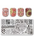 BORN PRETTY prostokąt paznokci tłoczenia płyty kwiat motyl mieszane wzór Nail Art obraz projekt narzędzia czysty świata L001