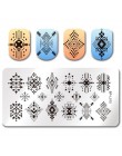 BORN PRETTY prostokąt paznokci tłoczenia płyty kwiat motyl mieszane wzór Nail Art obraz projekt narzędzia czysty świata L001